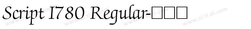 Script I780 Regular字体转换